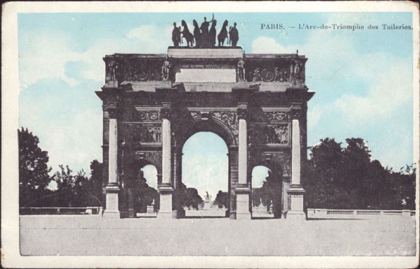 Paris, l`Are de Triomphe des Tuileries